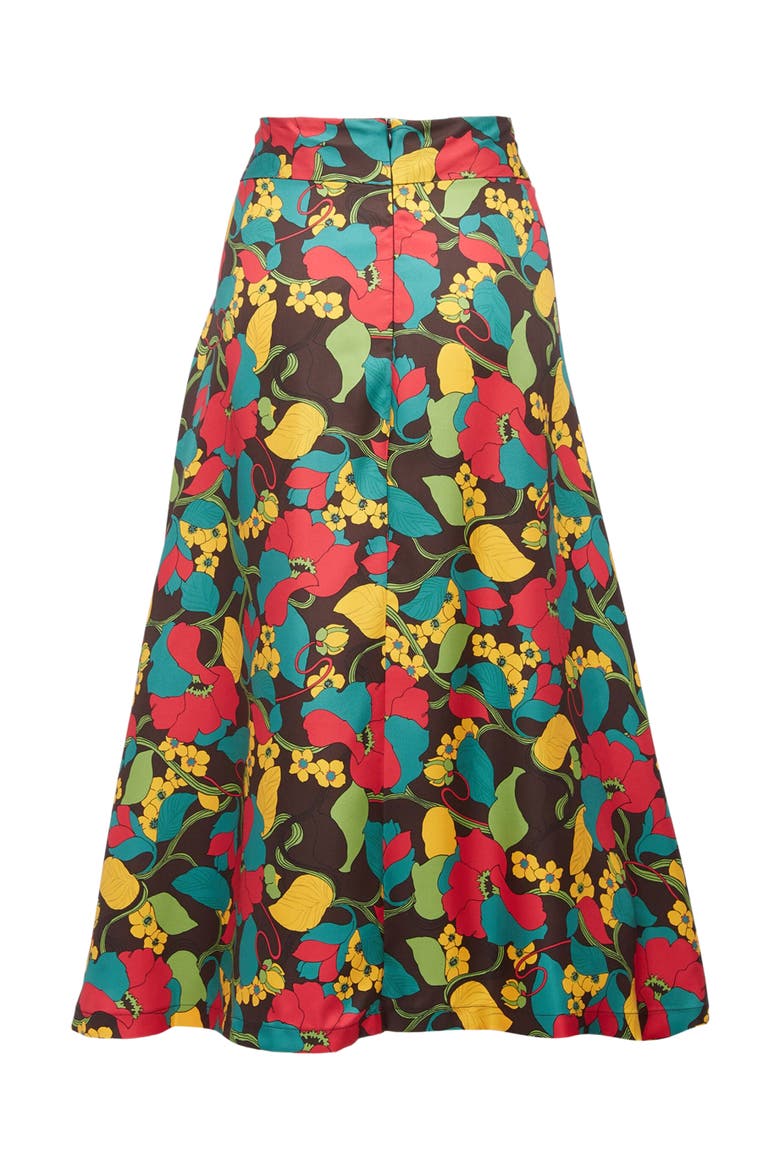 Milano Skirt Vines Brown, Alternate, color, Vines Brown