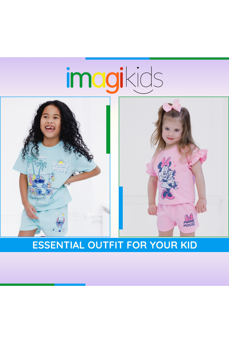 Minnie Mouse 2-Piece T-Shirt and Shorts Set, Alternate, color, Optic Pink Minnie