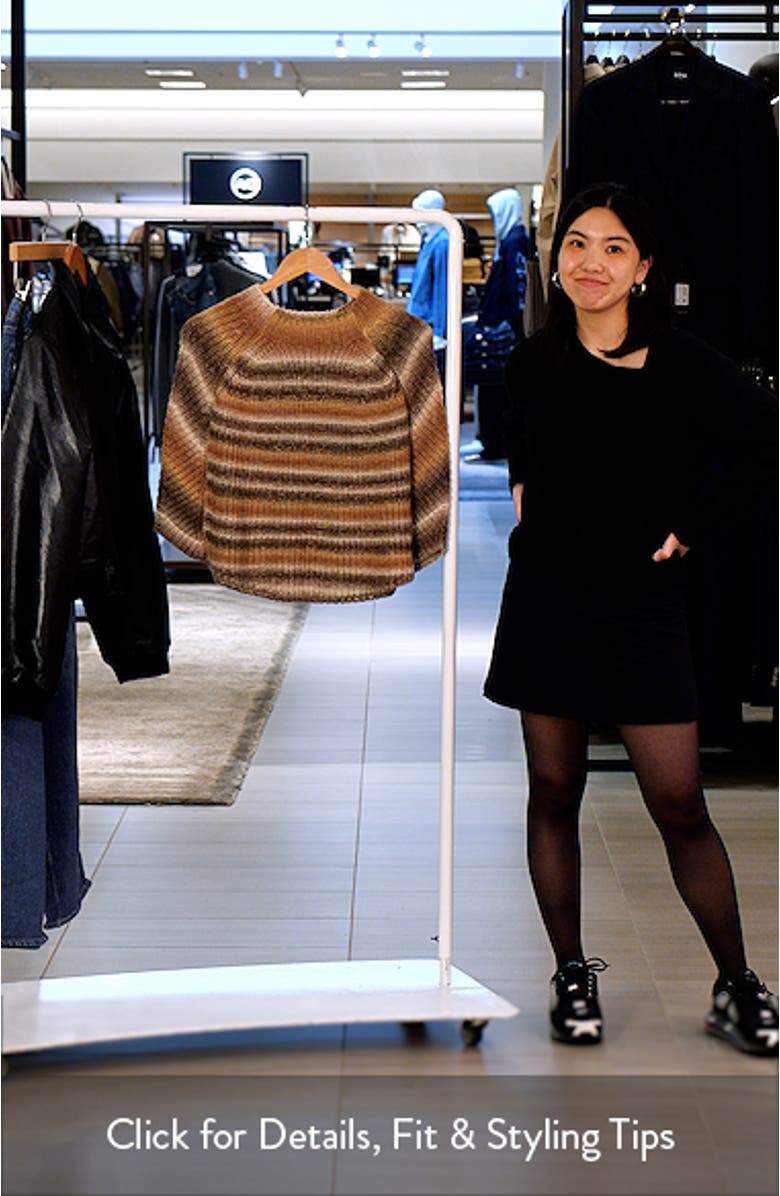 High Round Neck Stripe Capelet, sales video thumbnail