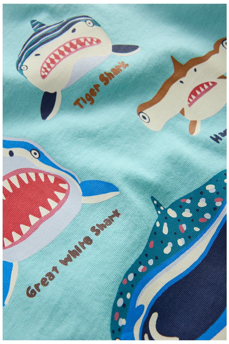Kids' Shark Glow in the Dark Graphic T-Shirt, Alternate, color, JADEITE SHARKS