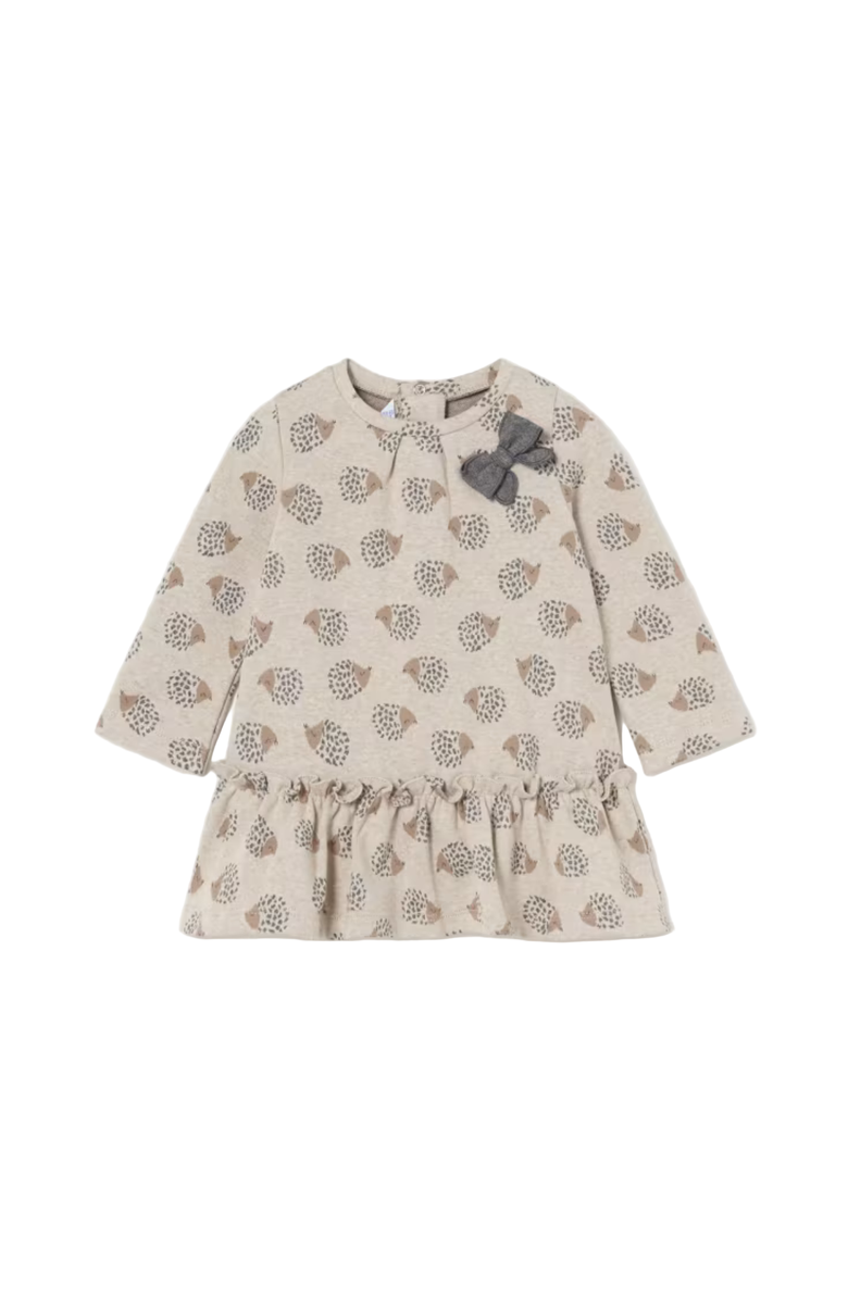 Mayoral Baby Jacquard Dress, Main, color, Beige