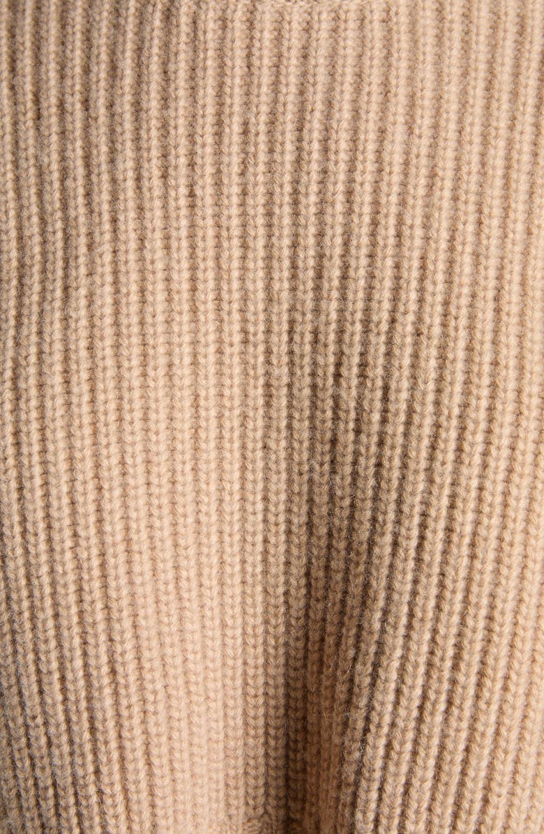 Bottega Veneta Oversize Wool & Cashmere Rib Crop Sweater, Alternate, color, 