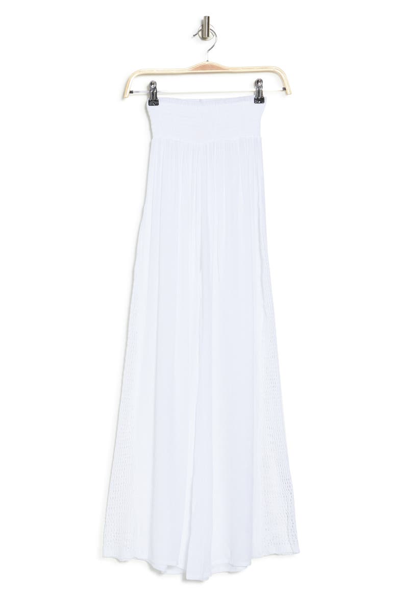 Crochet Panel Cover-Up Pants, Alternate, color, WHITE