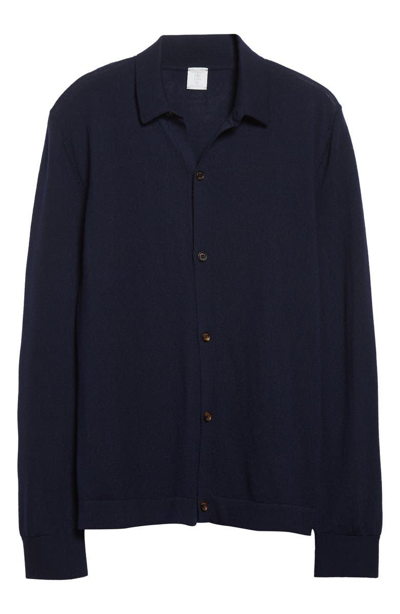 Eleventy Virgin Wool Cardigan, Alternate, color, New Blue