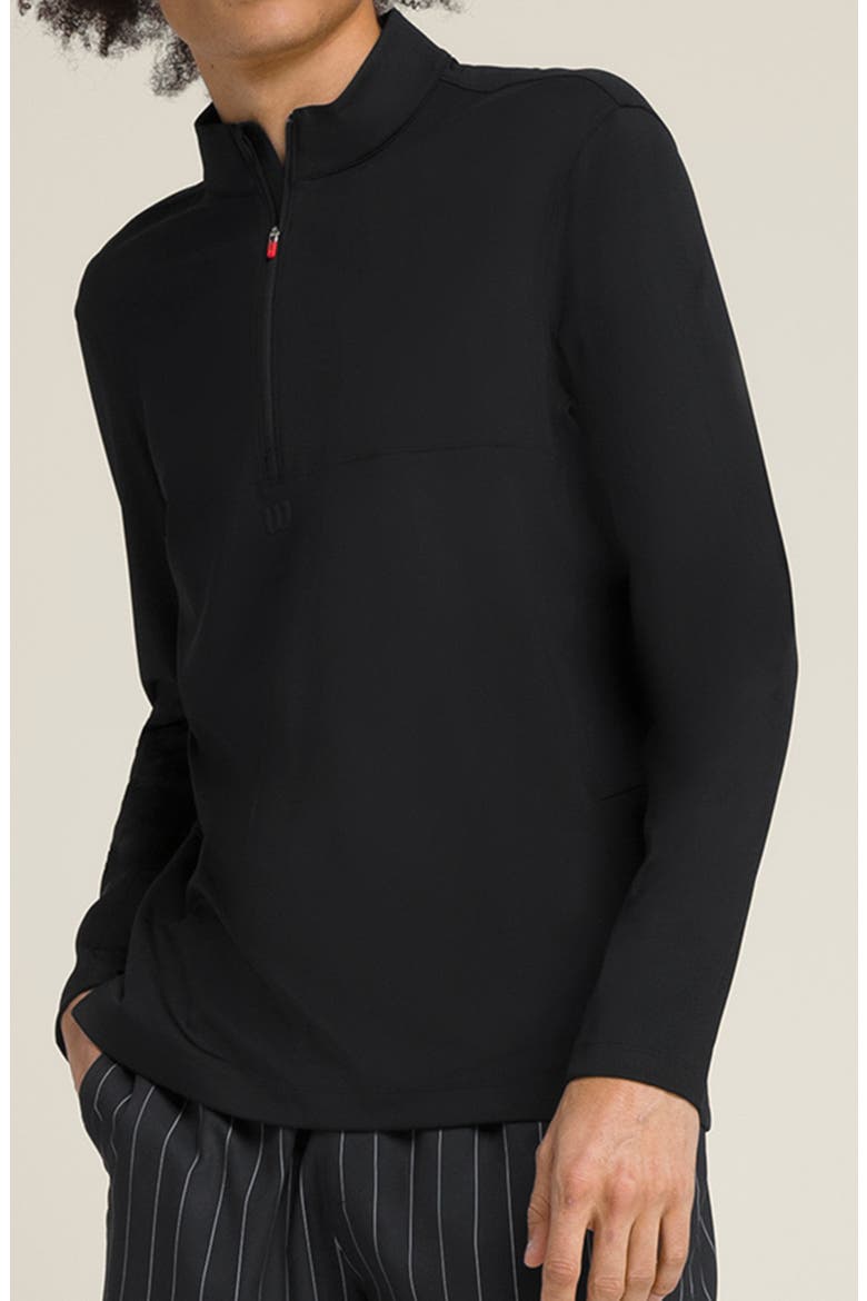 Elevate Performance Half Zip Pullover, Alternate, color, BLACK