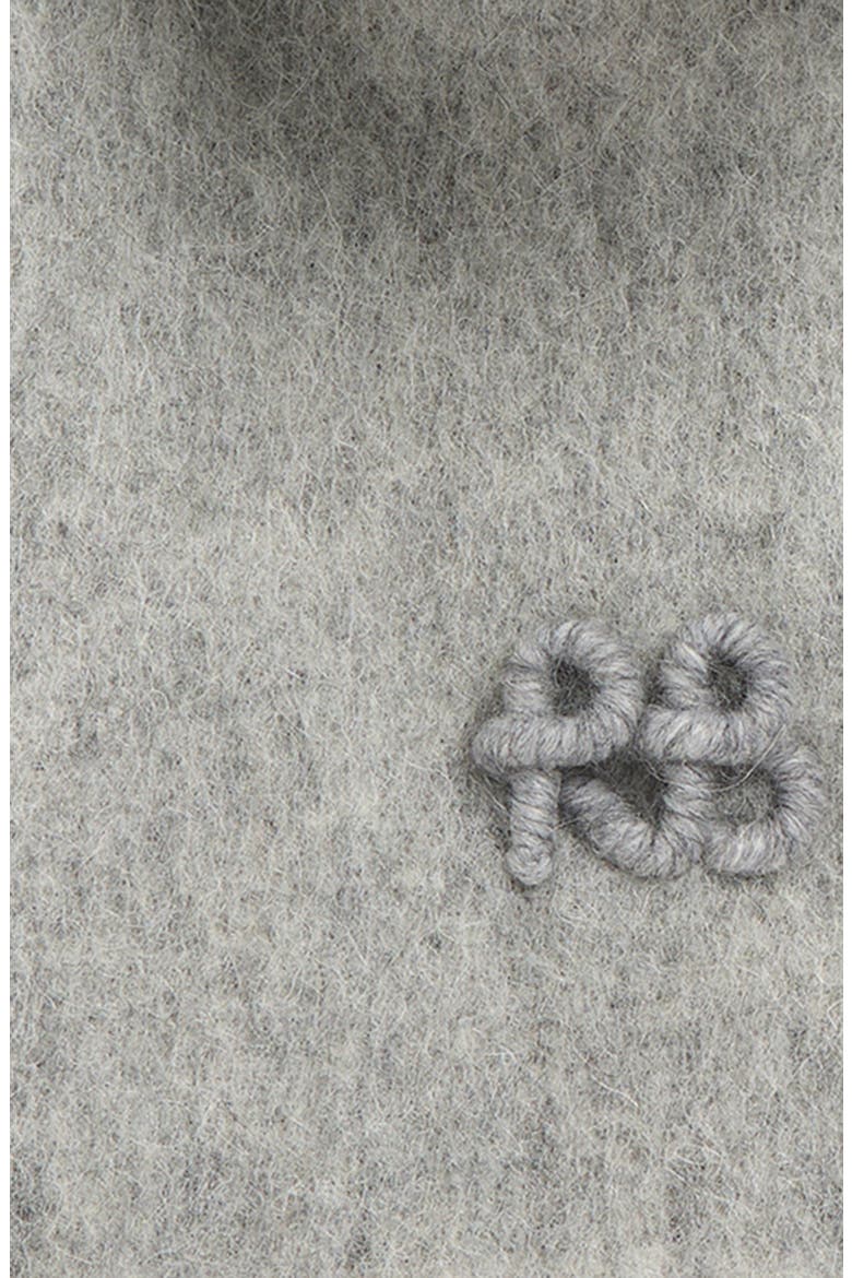 RB Wool Blend Fringe Scarf, Alternate, color, GREY