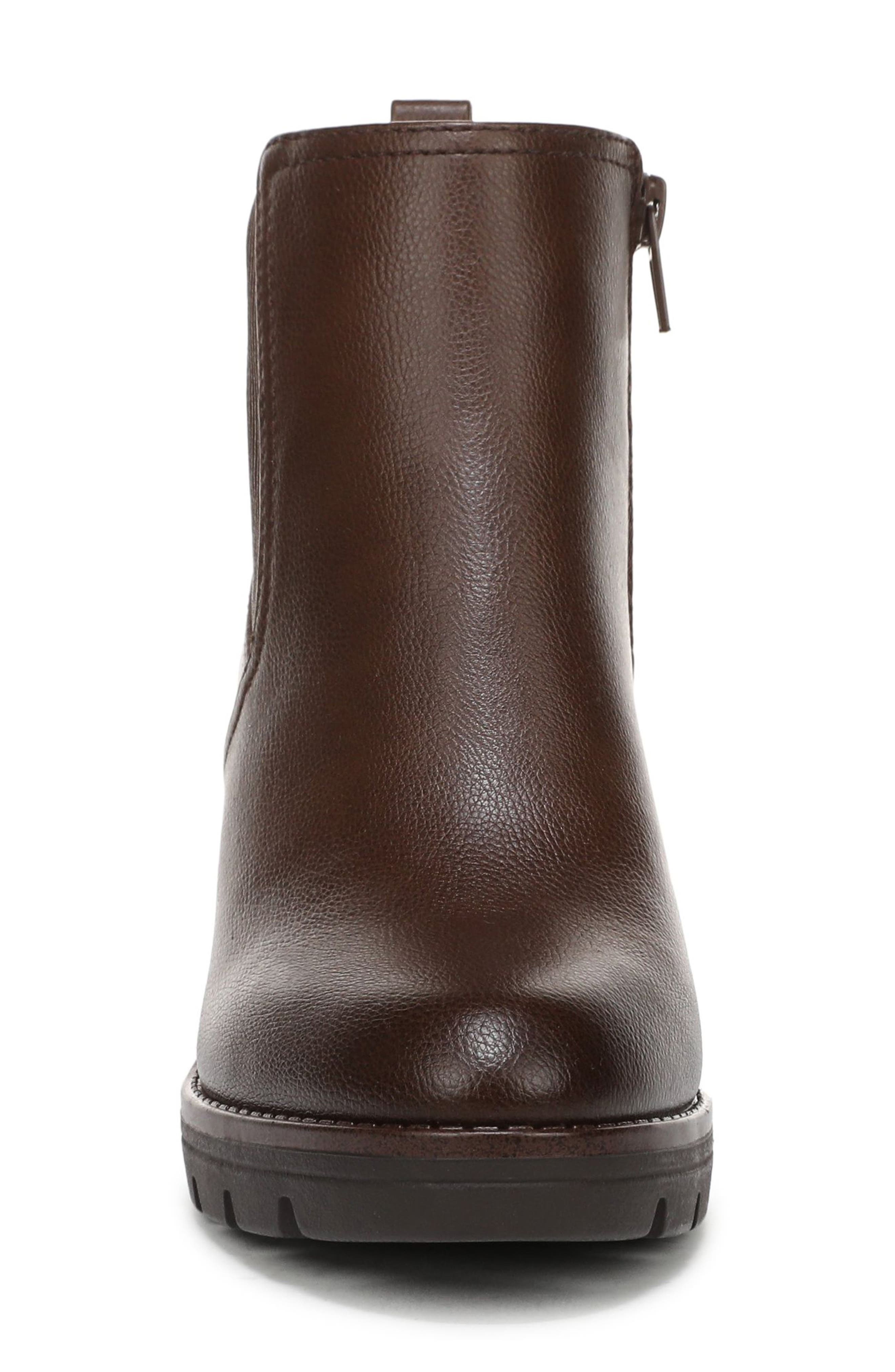 Madalynn Chelsea Boot, Alternate, color, DARK BROWN FAUX LEATHER