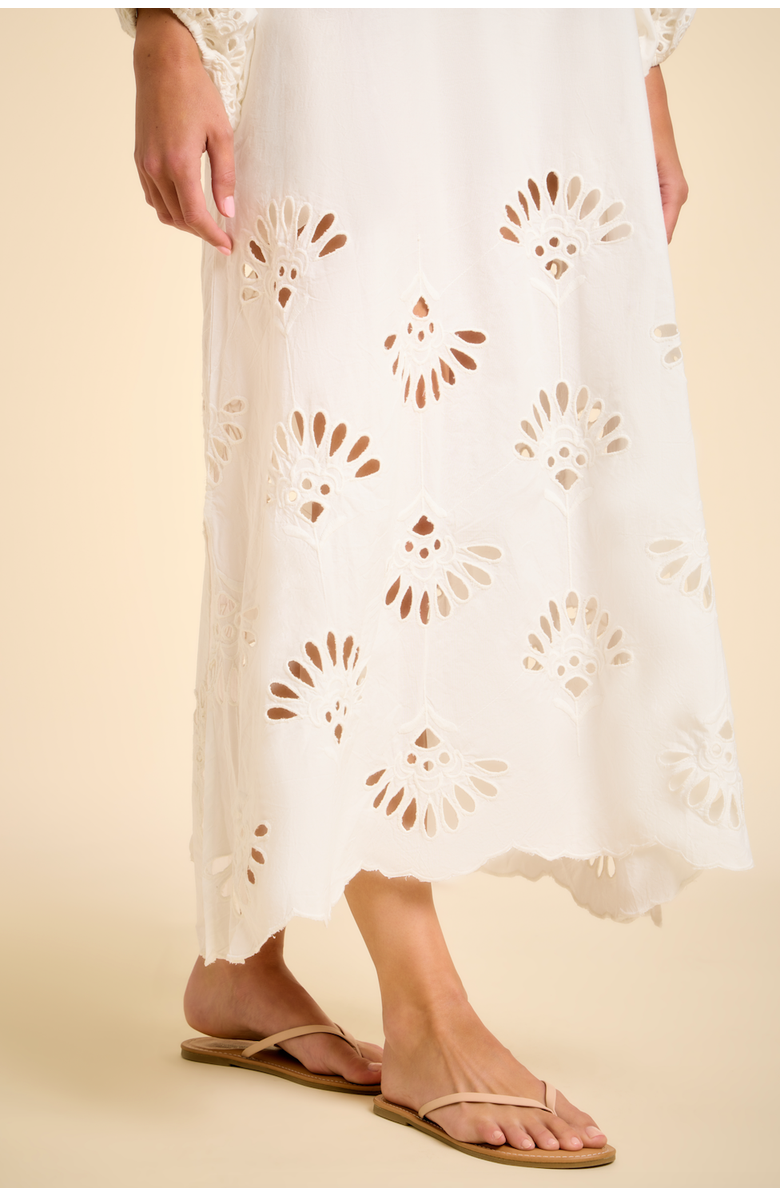 SITANO Donna Eyelet Maxi Dress, Alternate, color, White