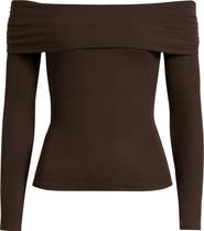BP. Rib Off the Shoulder Top