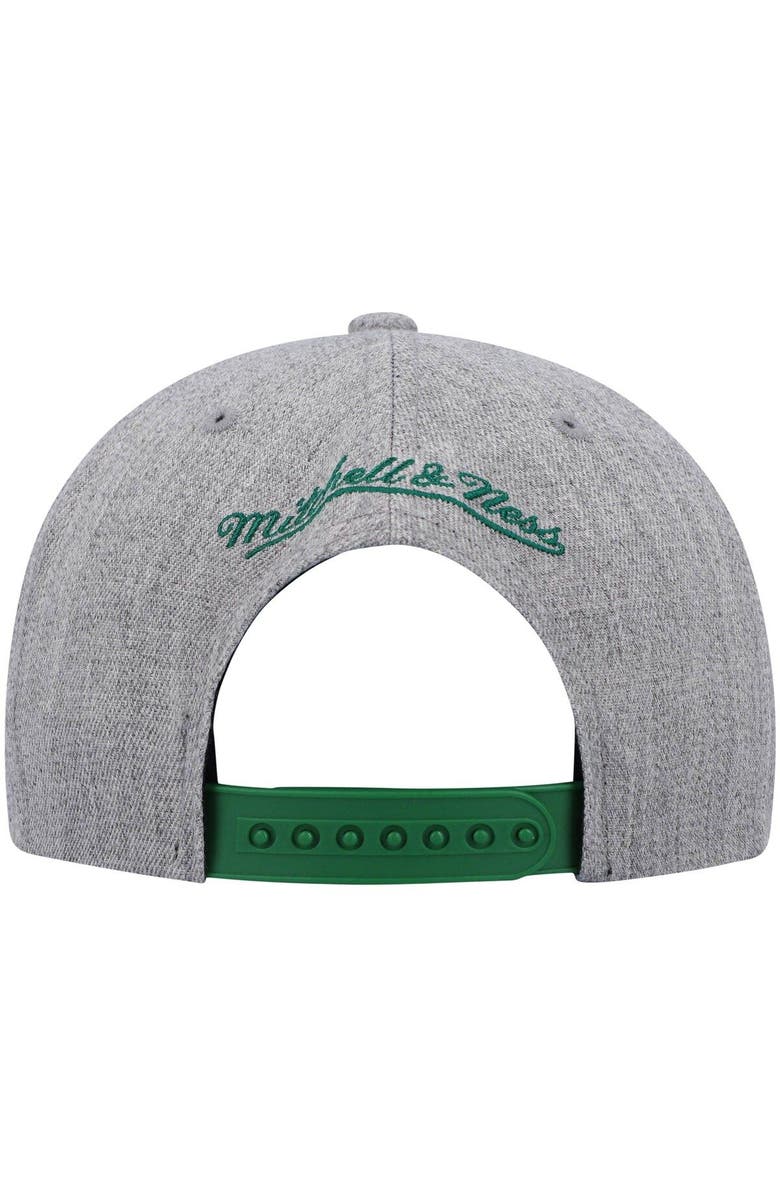 Mitchell & Ness Men's Mitchell & Ness Heathered Gray Boston Celtics 2.0 Snapback Hat, Alternate, color, 