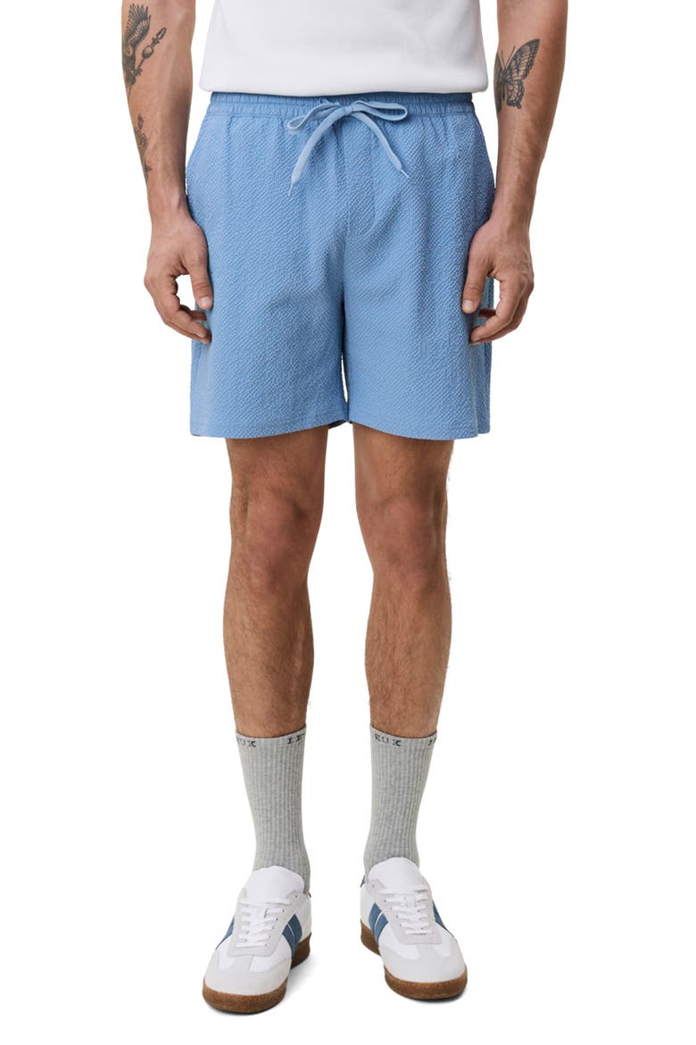 Seersucker Swim Trunks, Main, color, ALLURE