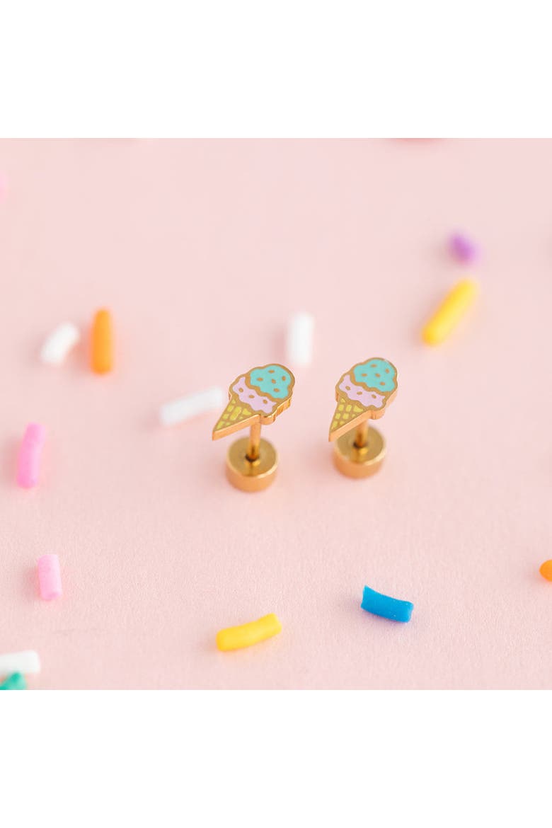 Ice Cream Stud Earring, Alternate, color, Multi