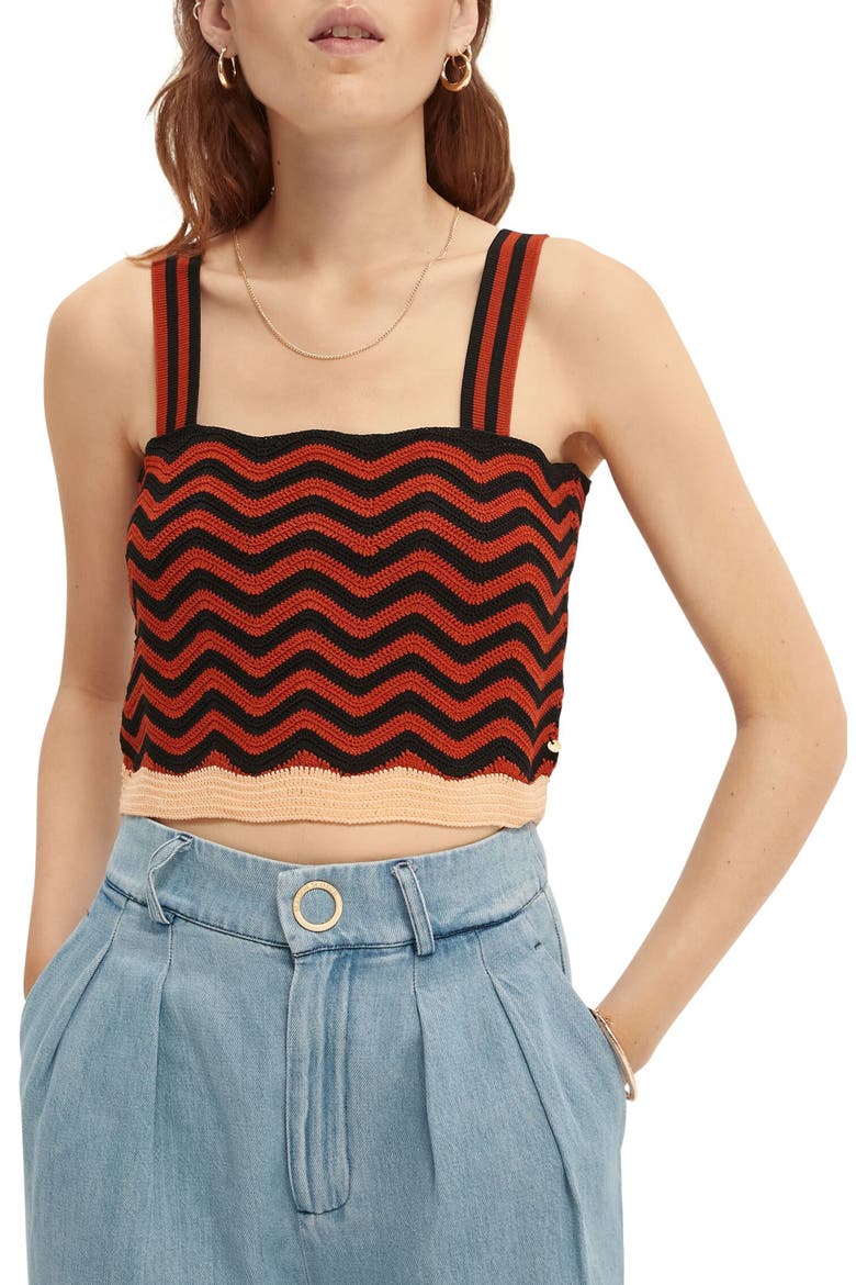 Crochet Crop Tank, Main, color, 0220-COMBO D