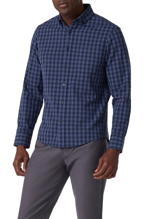 Mizzen+Main City Flannel Trim Fit Plaid Button-Down Shirt in Navy Hayes Gingham  product