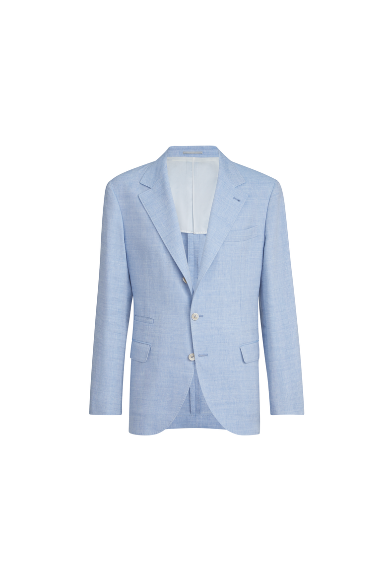Chevron deconstructed blazer, Alternate, color, Azure