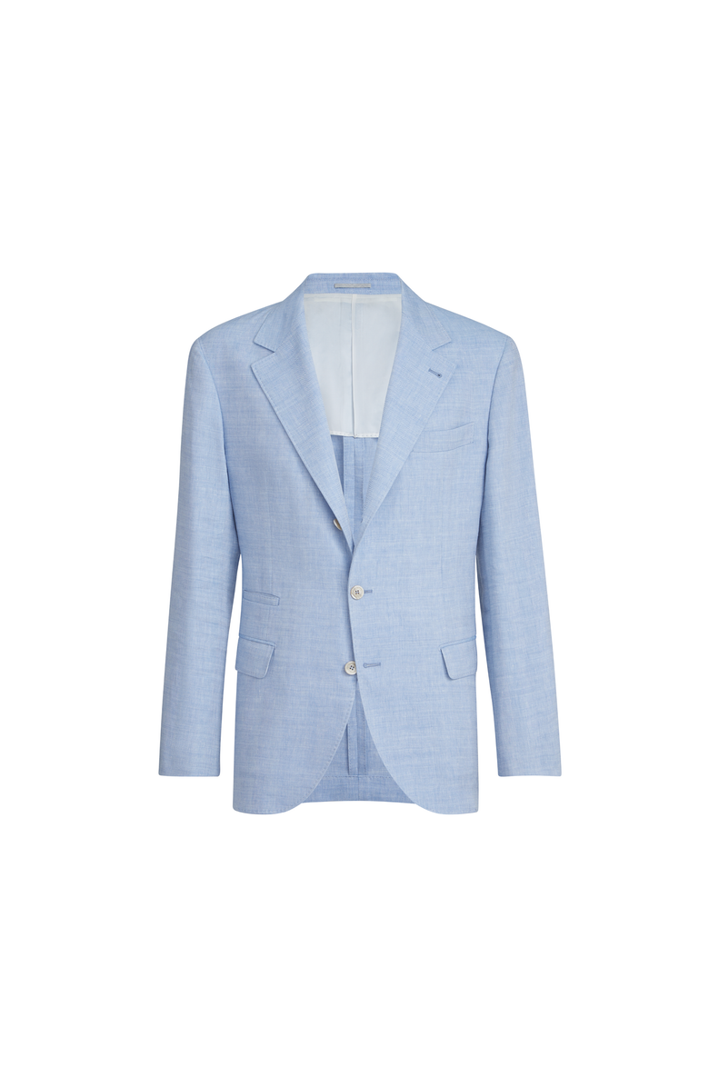 Brunello Cucinelli Chevron deconstructed blazer, Main, color, Azure