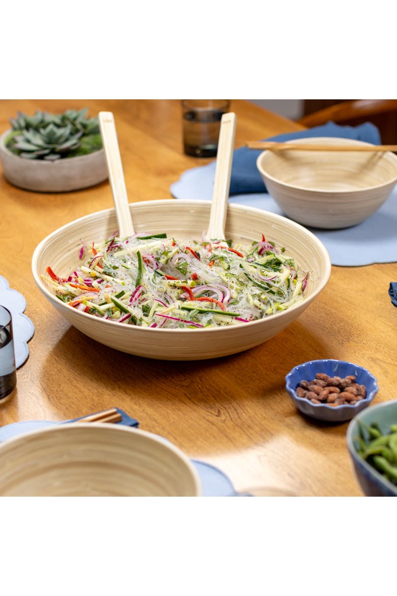Salad Bowl, 14 Inch, Alternate, color, Natural