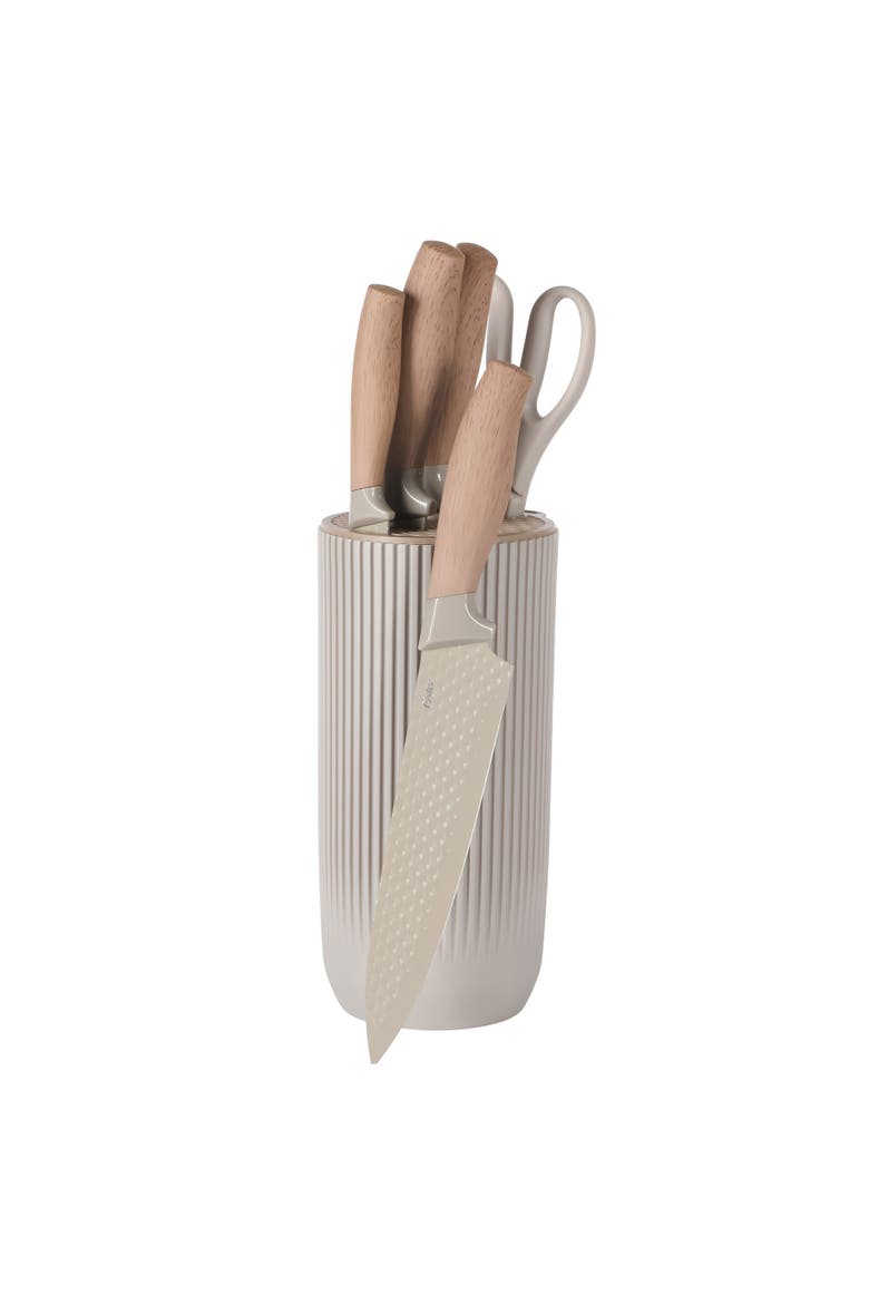 Gunderson 6-Piece Stainless Steel Kitchen Knife Block Set, Alternate, color, Silver
