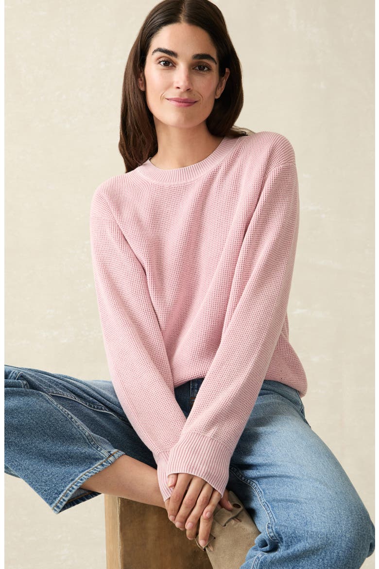 Sunwash Organic Cotton Crewneck Sweater, Alternate, color, ZEPHYR