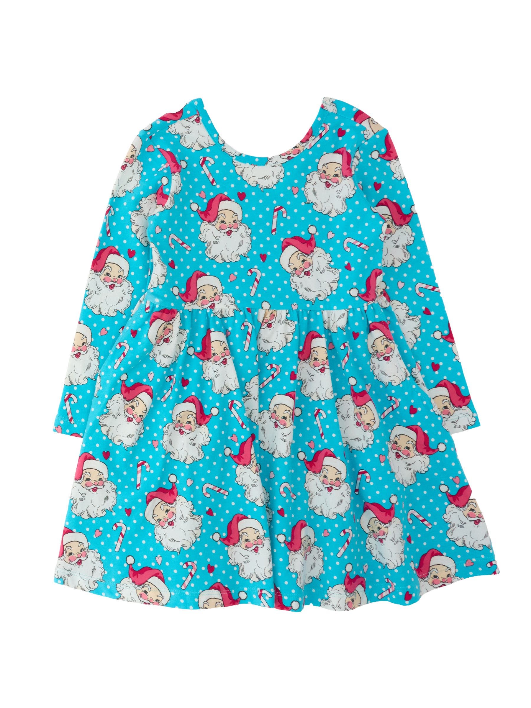 Blue Dots Santa Joy