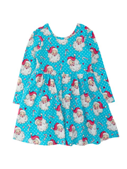 Knit Long Sleeve Twirl Dress (Little Kid))