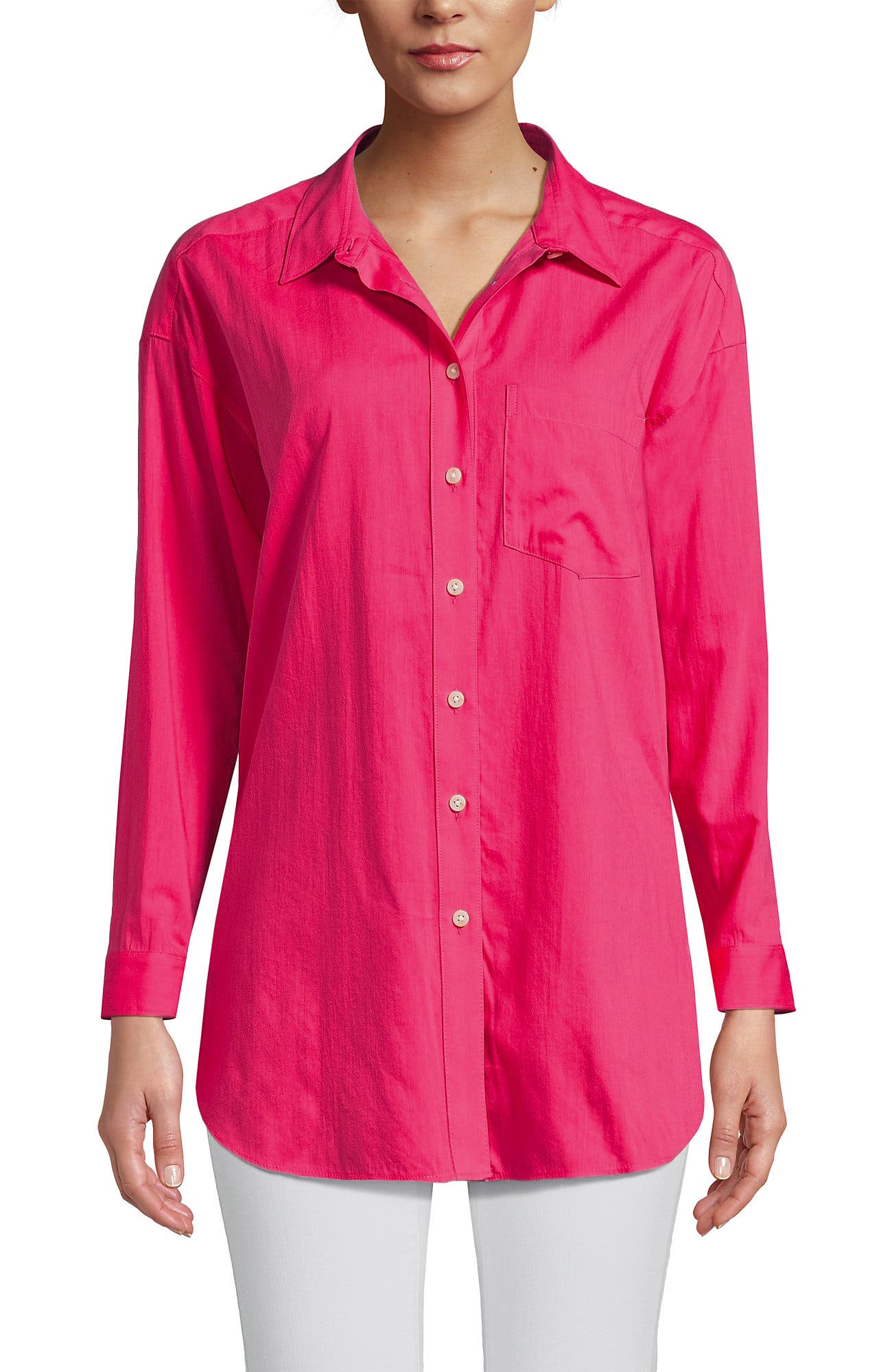 Plus Size Cotton Voile Billowy Oversized Shirt - image 3