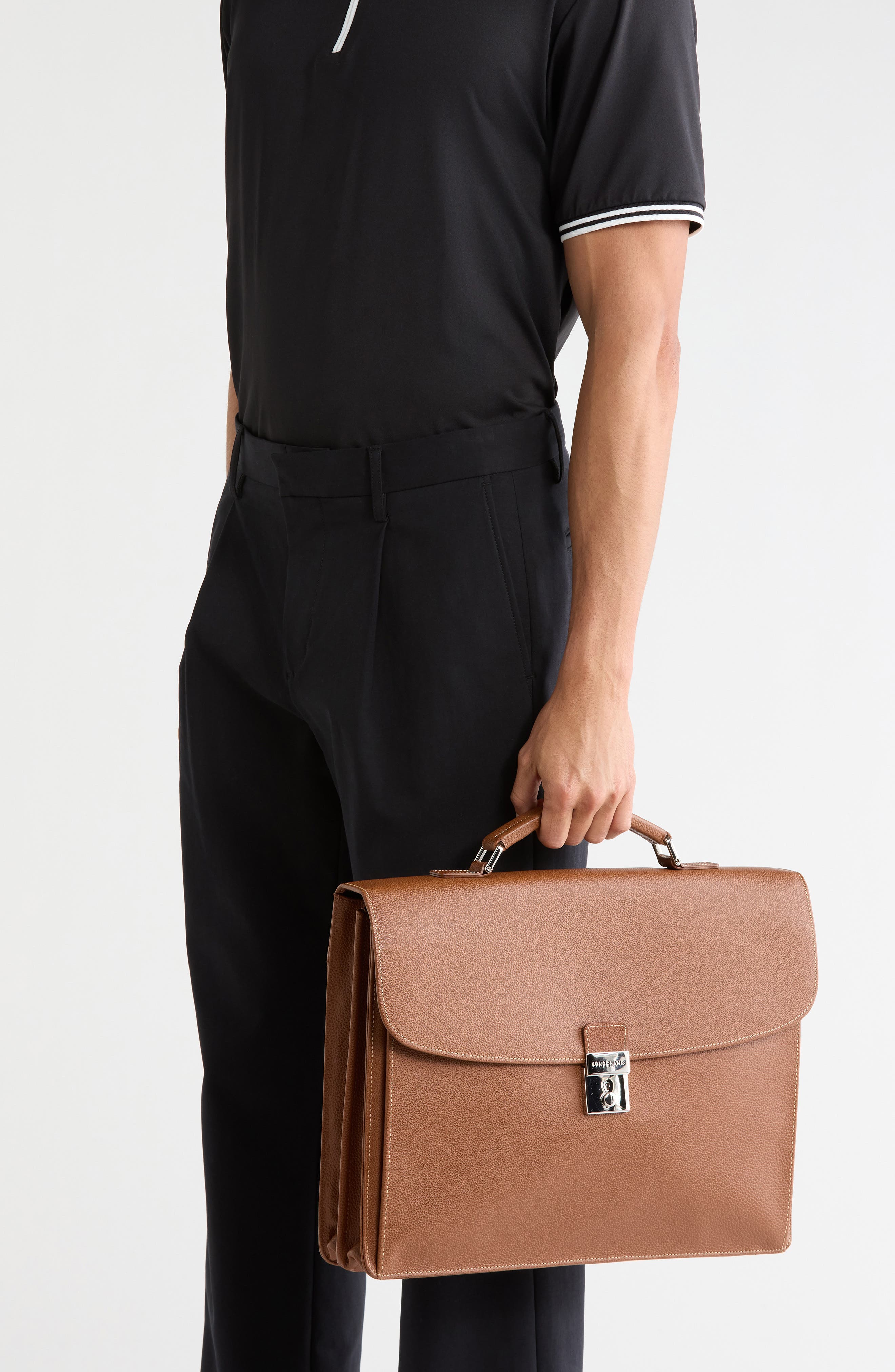 Briefcase, Alternate, color, COGNAC