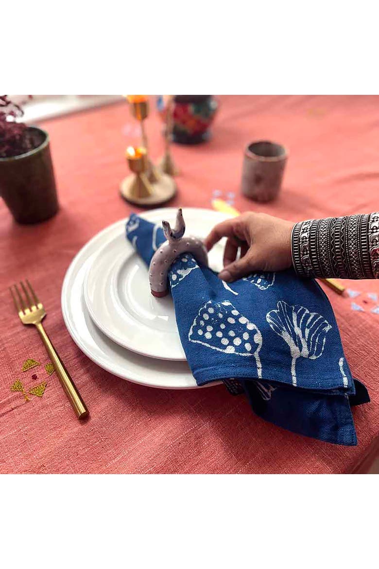 Sustainably Made Table Napkins, Alternate, color, Blue