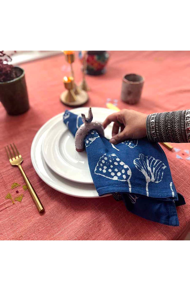 Ichcha Sustainably Made Table Napkins, Alternate, color, Blue