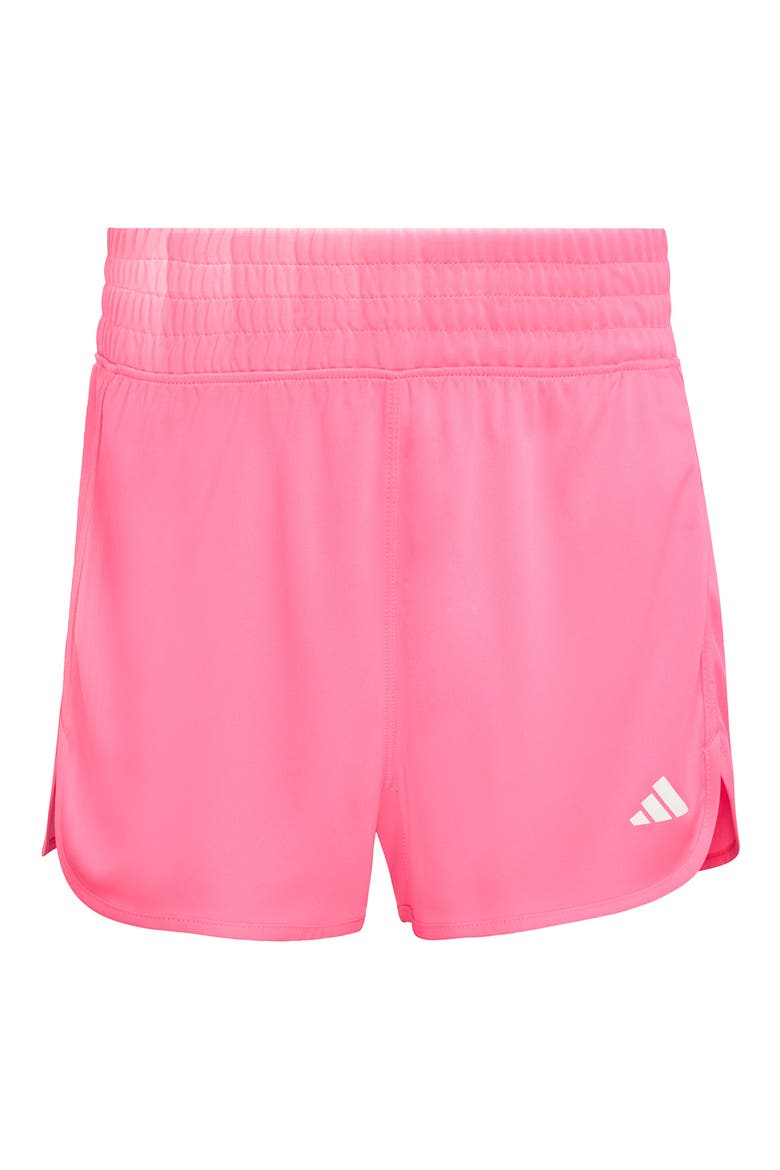 Pacer High Waist Knit Shorts, Alternate, color, LUCID PINK/ WHITE