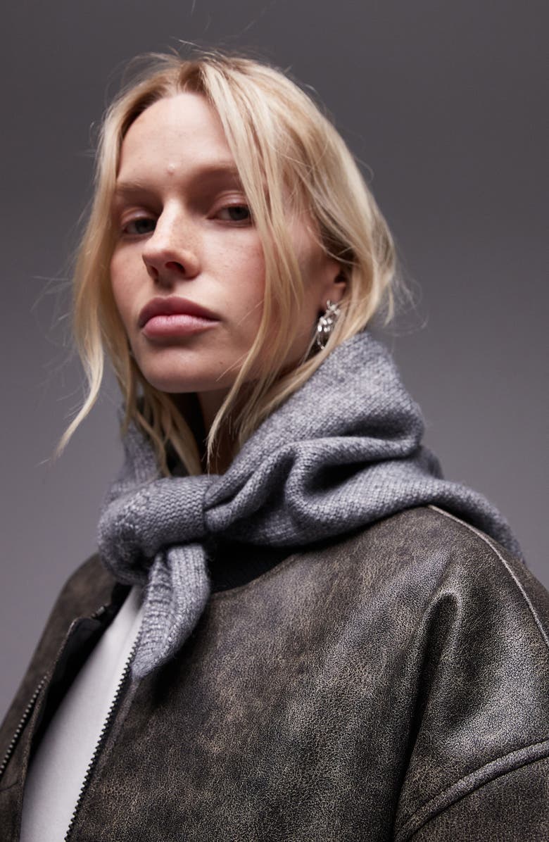 Topshop Heidi Knit Headscarf, Alternate, color, 