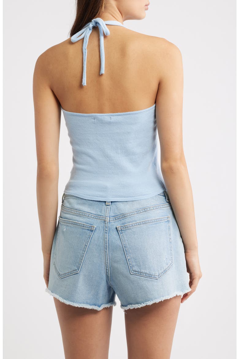 Melina Cutout Halter Top, Alternate, color, BLUE