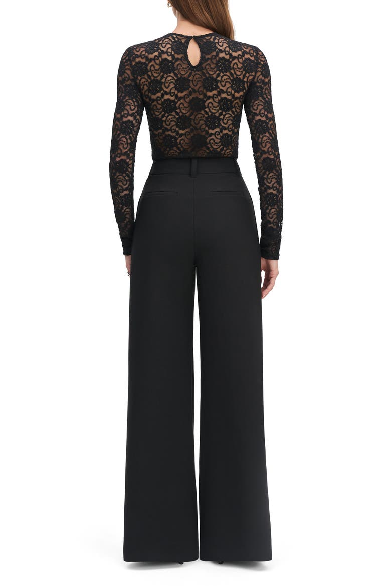The Heart of a Woman Lace Bodysuit, Alternate, color, BLACK