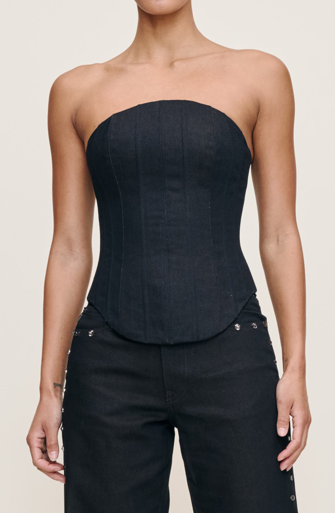Denim Corset Top