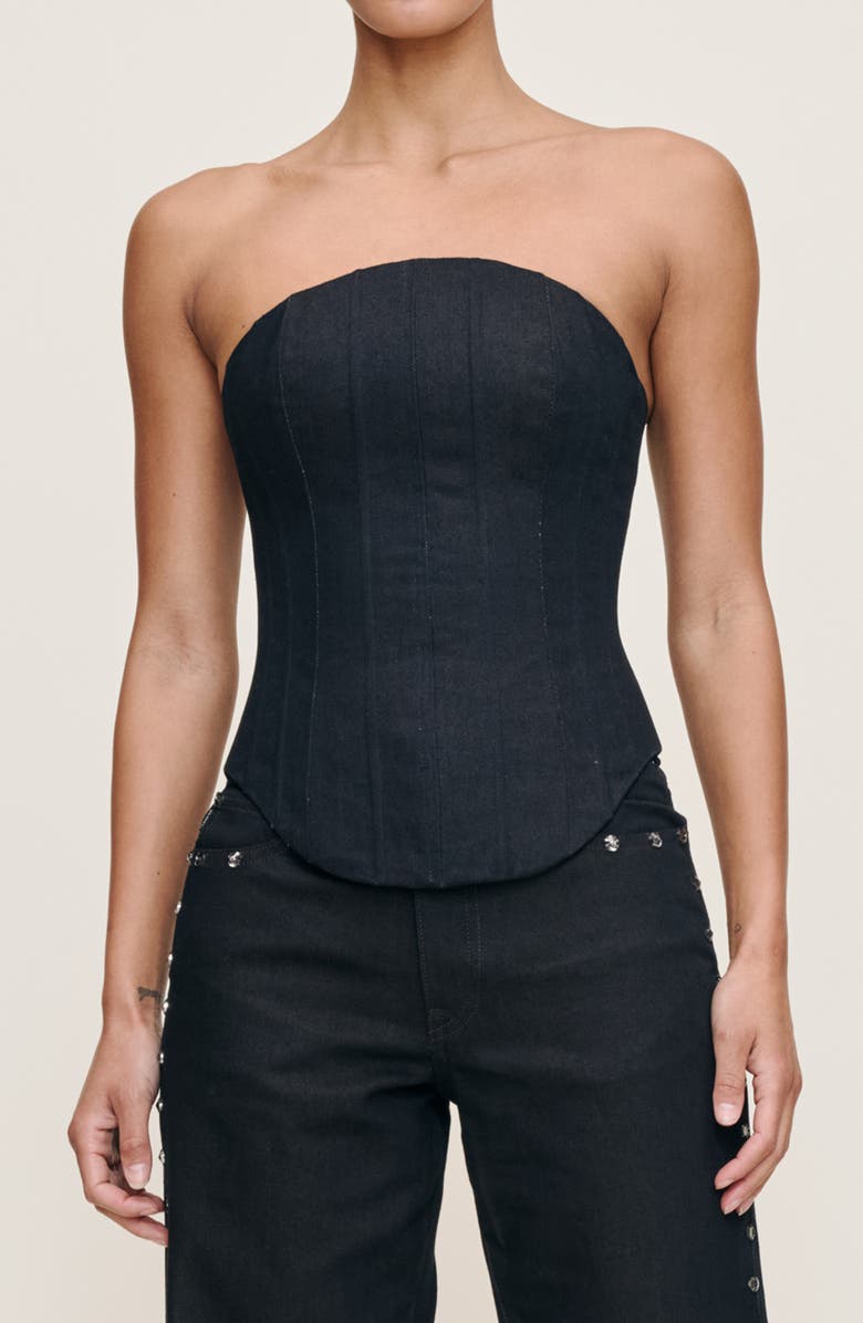 DL1961 Denim Corset Top, Main, color, Eternity