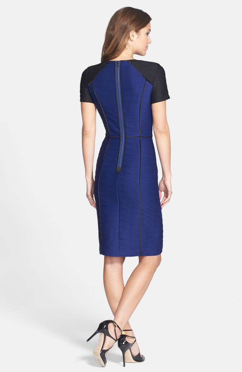 Nue by Shani Colorblock Ribbed Sheath Dress, Alternate, color, 