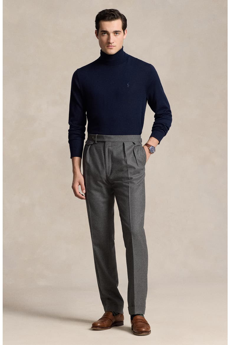 Merino Wool Turtleneck Sweater, Alternate, color, HUNTER NAVY