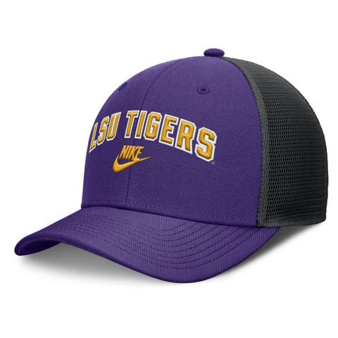 Men's Nike Purple/Black LSU Tigers Legacy Arch Rise Performance Trucker Adjustable Hat