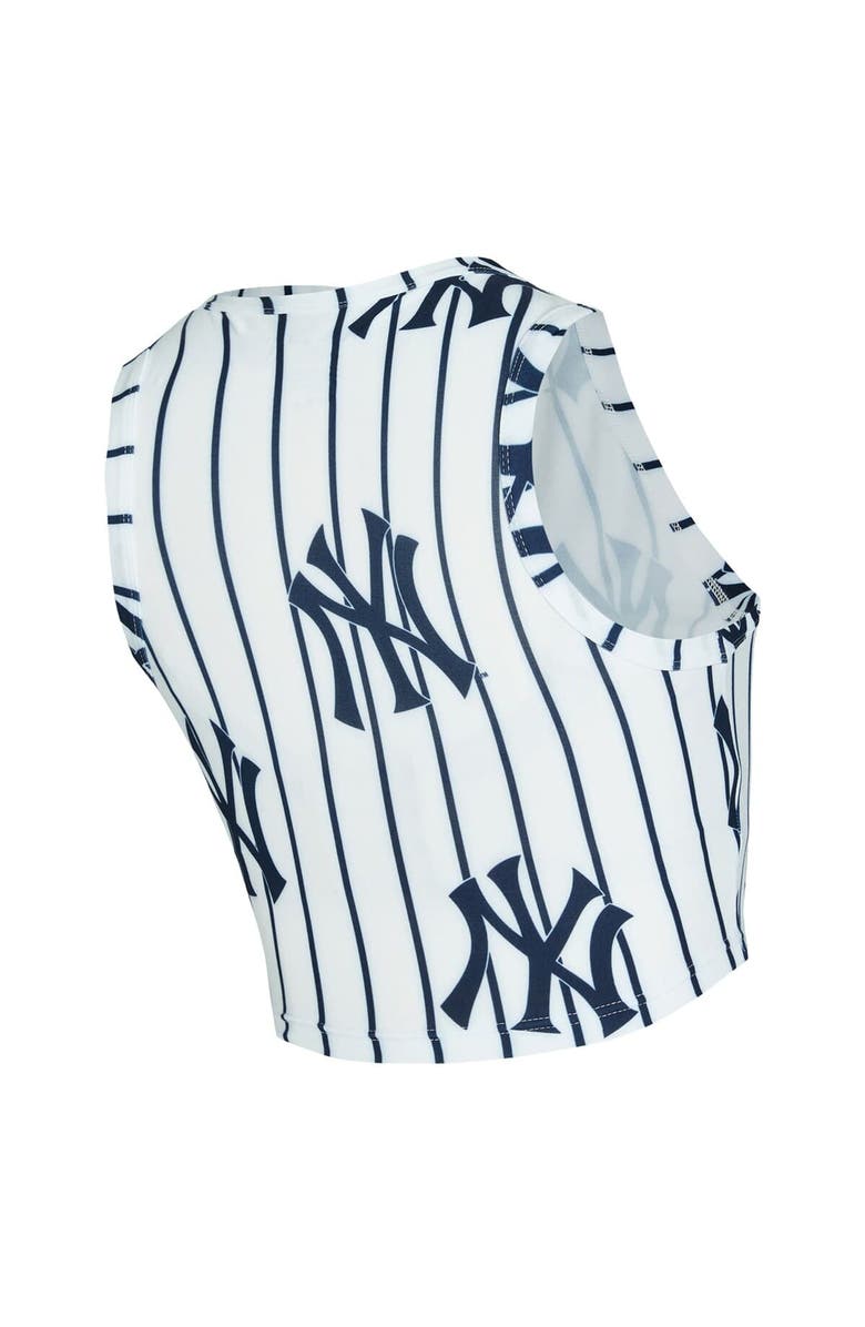 CONCEPTS SPORT Women's Concepts Sport  White New York Yankees Pinstripe Record Tank & Short Set, Alternate, color, White