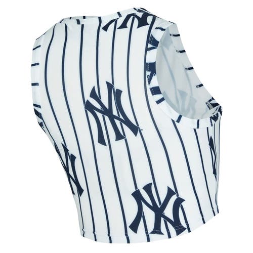 Concepts Sport White New York Yankees Pinstripe Record Tank & Short Set