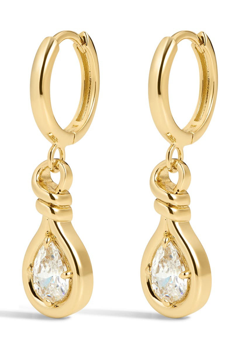 Luv AJ The Georgia Stone Knot Drop Earrings, Main, color, Gold