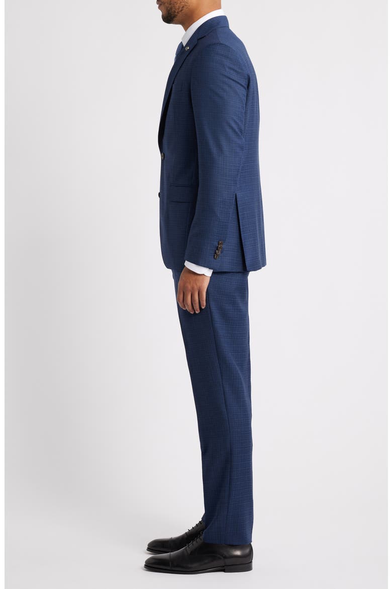 Esprit Contemporary Fit Navy Screen Weave Super 130s Wool Suit, Alternate, color, NAVY