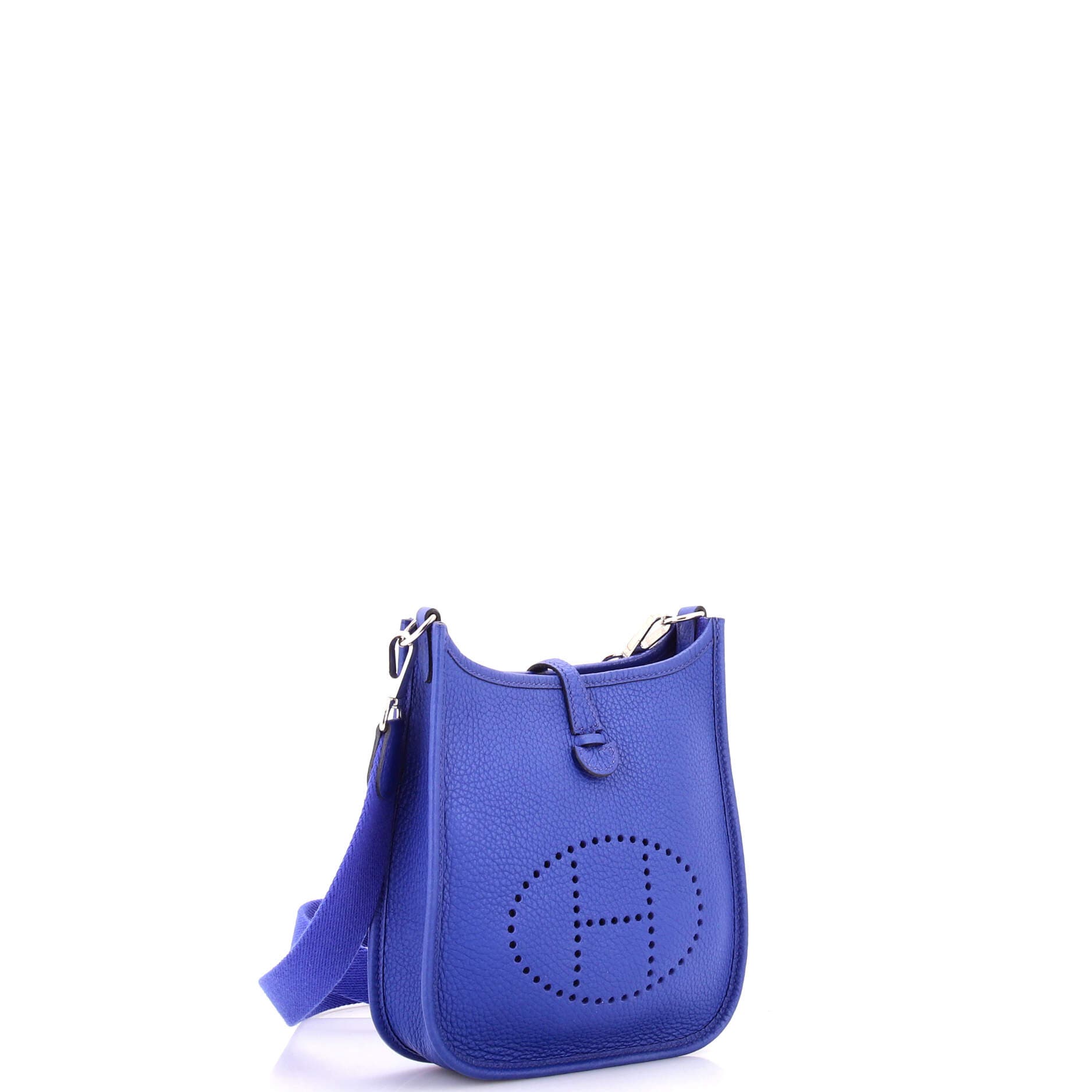 Pre-Owned Hermes Evelyne Bag Gen III Clemence TPM, Alternate, color, Bleu Royal