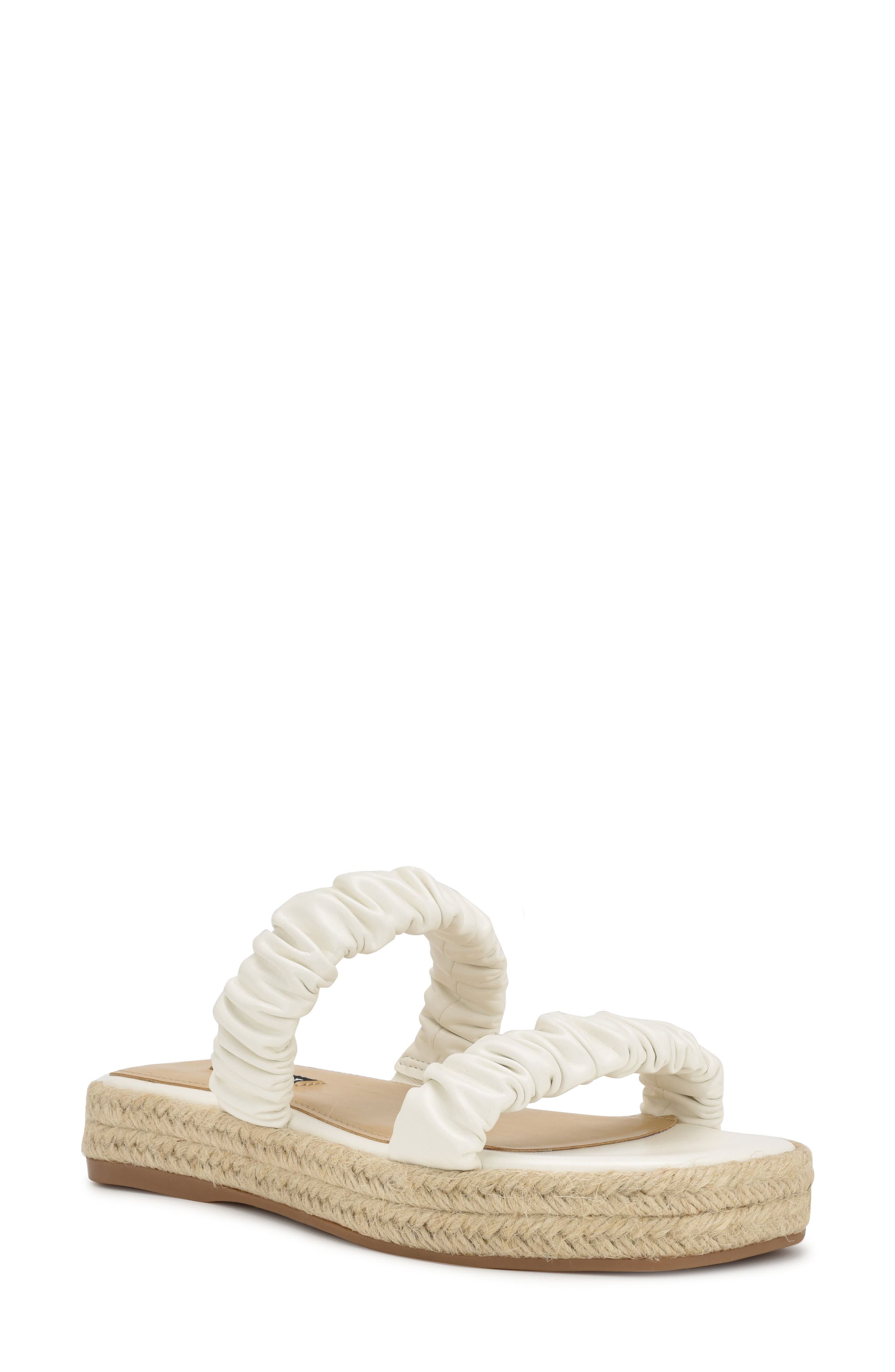 Peacock Espadrille Platform Sandal, Main, color, WHITE 140