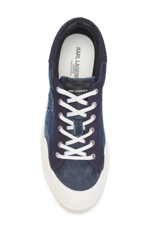 Karl Lagerfeld Paris Low Top Sneaker In Blue