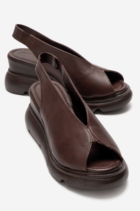 Sam Leather Platform Sandal