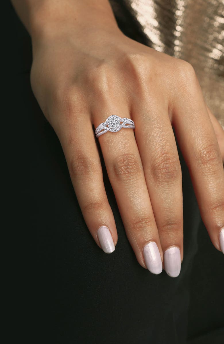 DELMAR Diamond Floral Ring - 0.11ct., Alternate, color, 