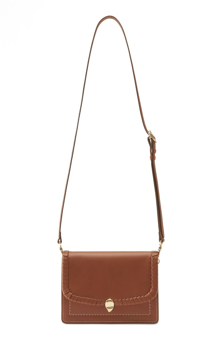 Helen Kaminski Dauphine Leather Crossbody Bag, Main, color, Cuoio
