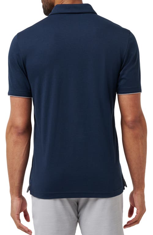 Travismathew Half Set Polo In Blue