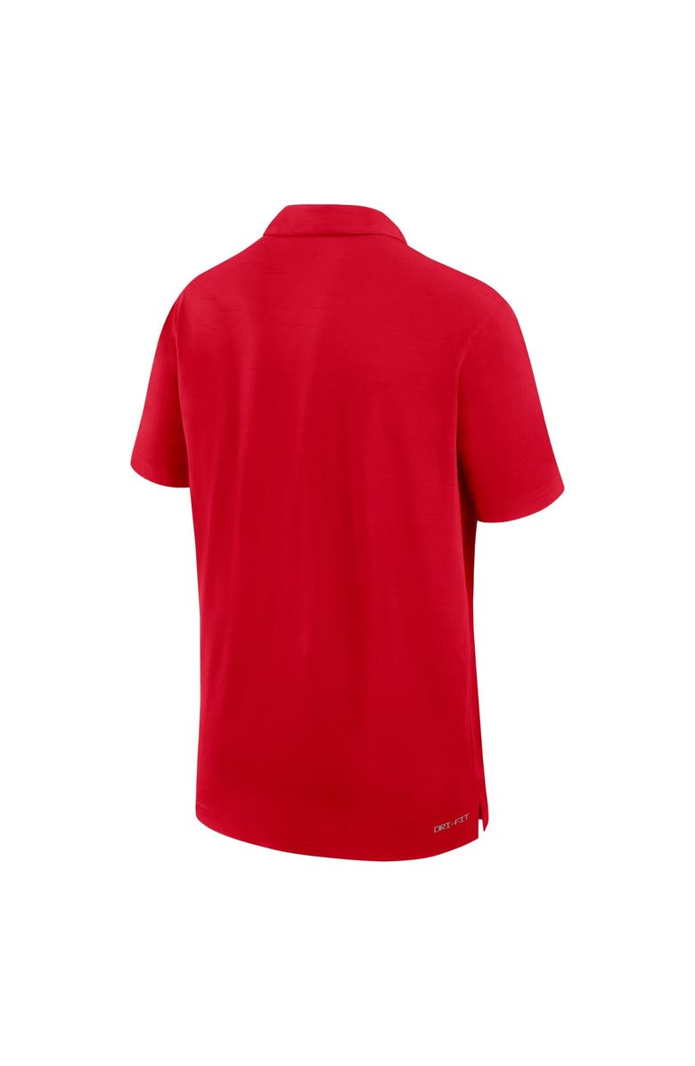Nike Men's Nike Scarlet Ohio State Buckeyes 2024 Sideline Woven Performance Polo, Alternate, color, 